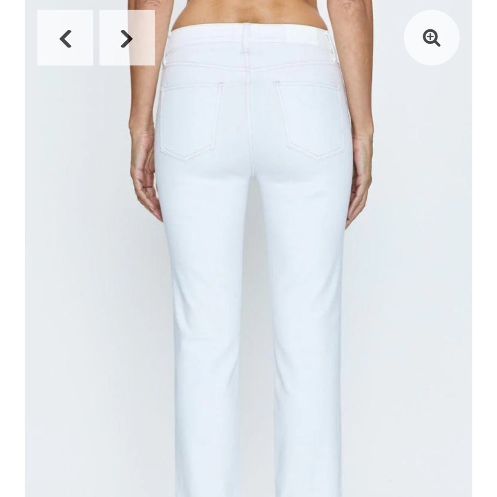 Pistola MONROE CROP Cigarette LE BLANC White Jeans 26 - Picture 2 of 6